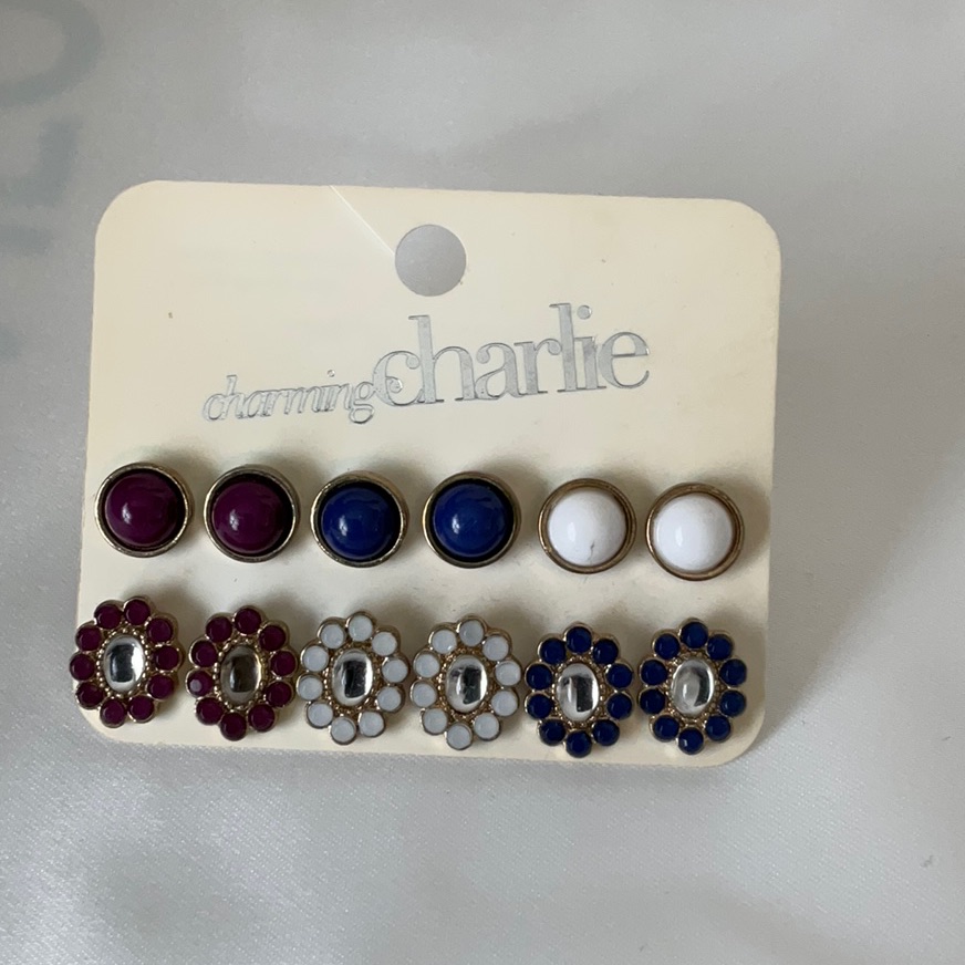 Charming Charlie Multicolor Stud Earring Collection Charming Charlie Multicolor Stud Earring Collection